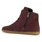 mulberry ruby wine oak & hyde boots side view showing zip fastening