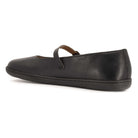 Inside angled view of black barefoot may jane shoes showing style and upper