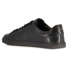 black barefoot shoes with all black outsole on white background