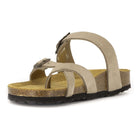 inside angled view of beige savannah 2 sandals showing straps from inside view