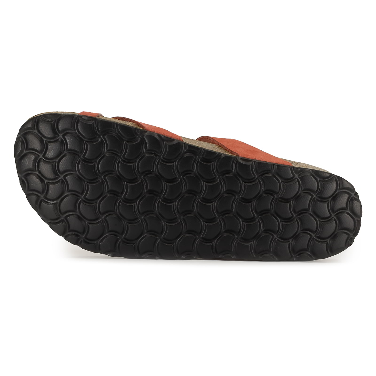 outsole of coral oak & hyde savannah 2 sandals showing textured tread pattern