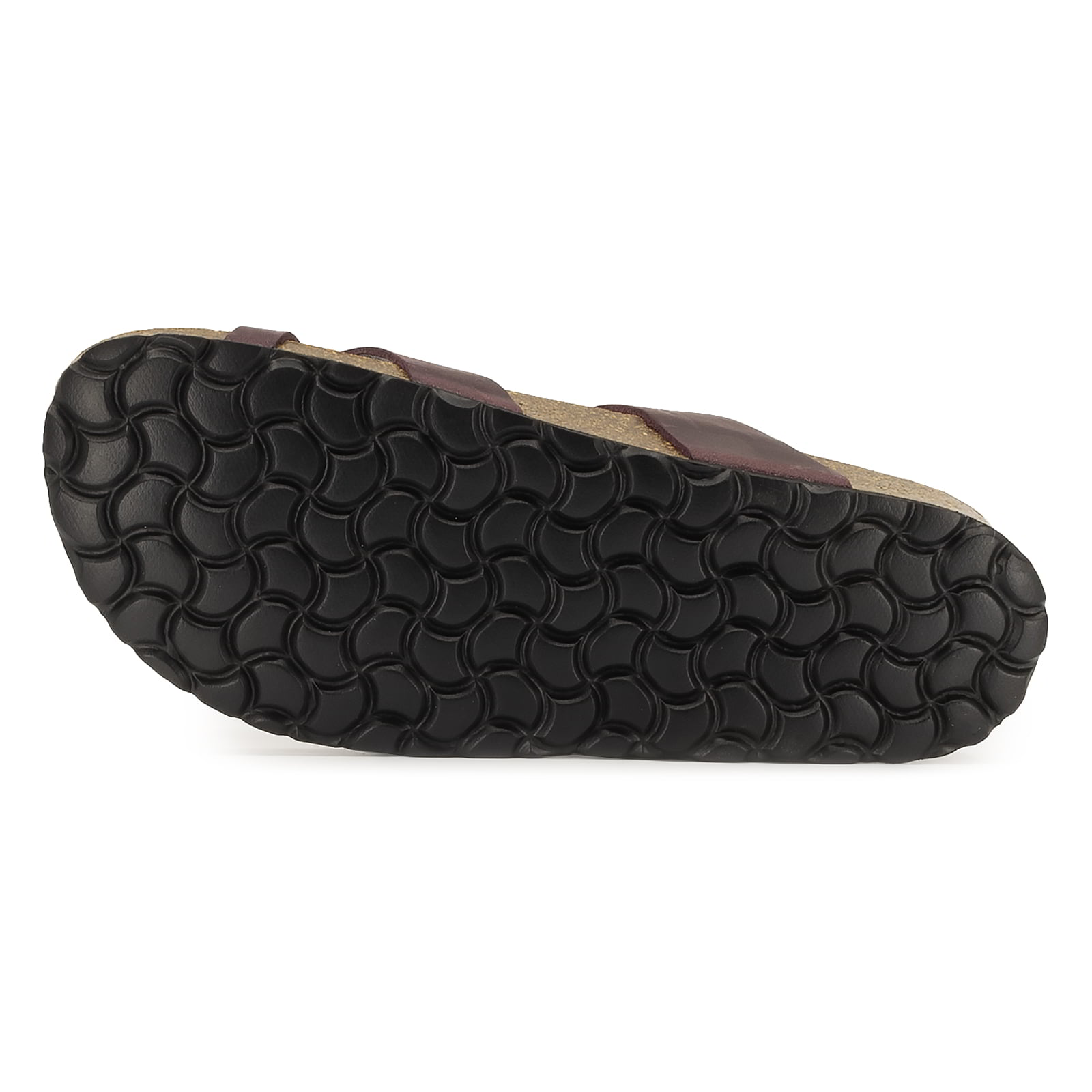 outsole of purple oak & hyde savannah 2 sandals showing textured tread pattern