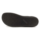 black zero drop outsole of spruce barefoot chukka boots in black showing tread pattern