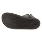 Zero drop outsole in black on black barefoot boots with a white background