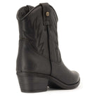 rear view of black cowboy boots on white background