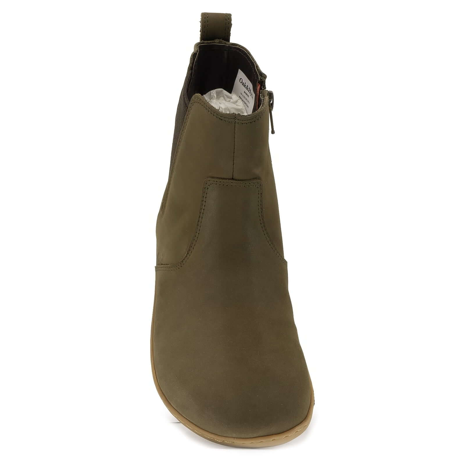 birds eye view of willow zip in khaki showing toe box shape