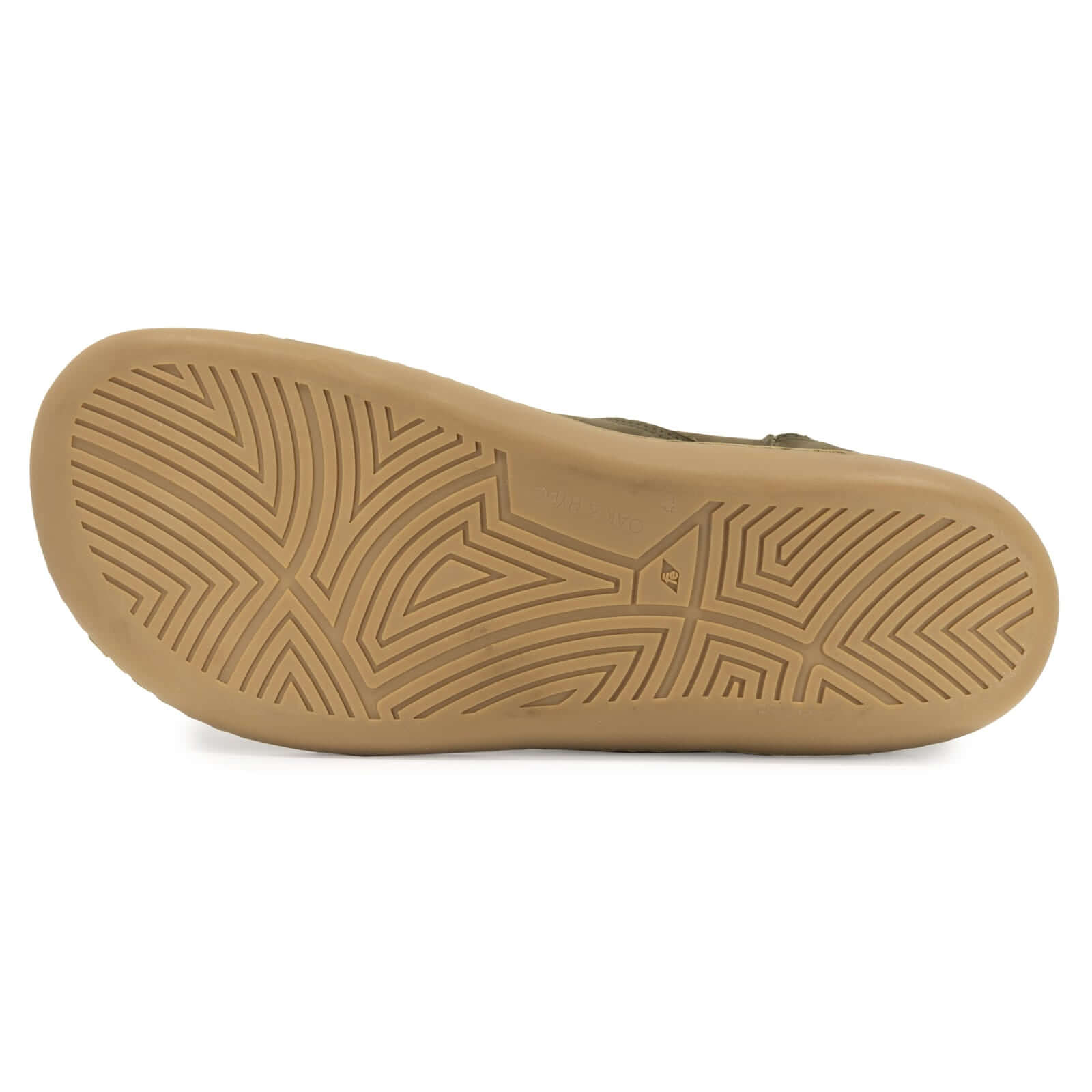 zero drop rubber outsole of green willow zip barefoot Chelsea boots showing tread