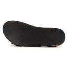 outsole of black oak & hyde wisteria barefoot sandals showing flexible tread and zero drop barefoot sole